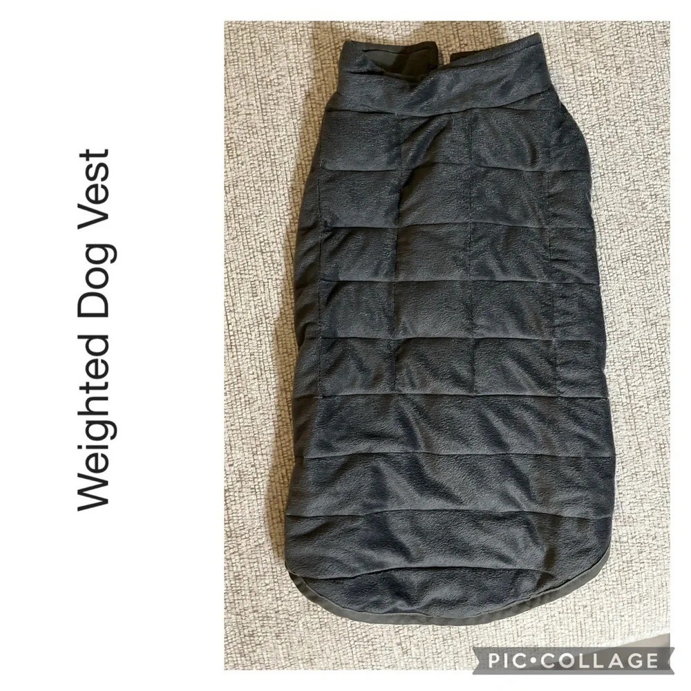 Therapeutic Weighted Dog Anxiety Vest Gray Size Medium